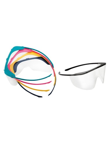 Visera de Protección Pequeña Monoart, 5 Marcos Colores + 10 Viseras Monouso Euronda