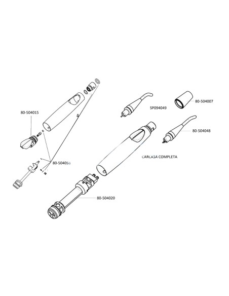 Cuerpo para Jeringa Dental SYR 3 Reposición 1 unidad Faro