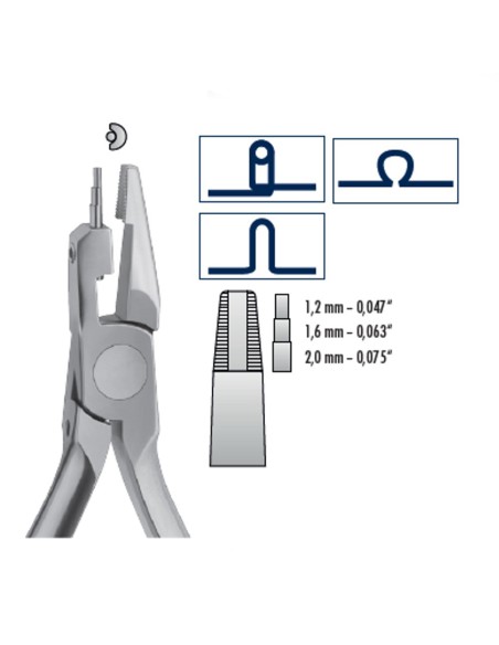 Alicate Conformador Loops Max. Ø 0,7mm Omega 13,5cm Carl Martin