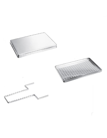 Casete Estandarizado Acero Inox con Tapa, Fondo y Cuadro Alojamiento, 18x28cm Carl Martin