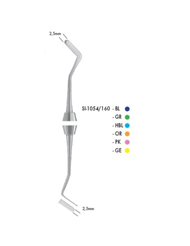 Obturador Doble Espátula 2.5mm SI-1054/160 Colori Silikon Carl Martin