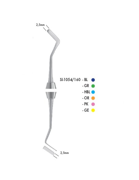 Obturador Doble Espátula 2.5mm SI-1054/160 Colori Silikon Carl Martin