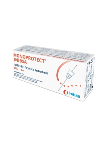 Agujas Estériles Monoprotect 30G Siliconadas Triple Bisel Caja 100 uds Inibsa