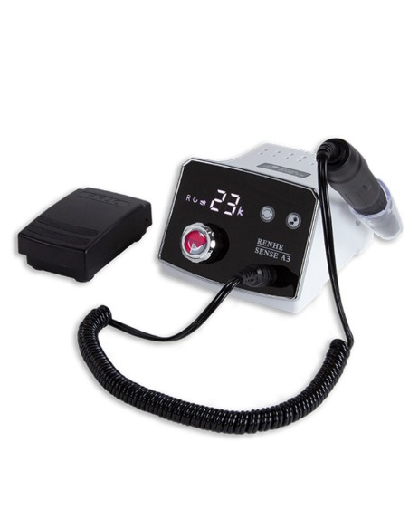 Micromotor Sense A3 Escobillas, 35000rpm Torque 3 Ncm con Pedal, Blanco, Mestra