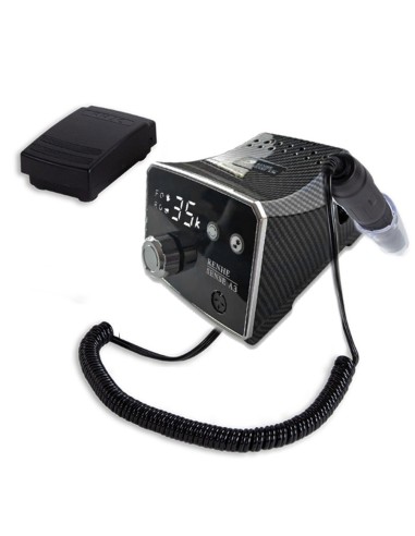 Micromotor Sense A3 Escobillas, 35000rpm Torque 3 Ncm con Pedal, Unidad color Carbono, Mestra
