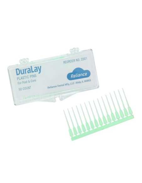 DuraLay Pins Plástico Dentados para Poste y Core 50 uds Reliance