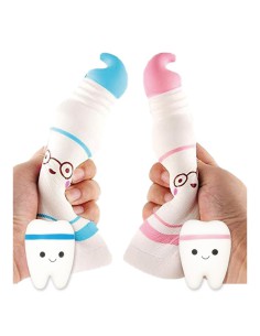 Kit Juguetes Antiestrés Pasta de Dientes y Molar, Blandos, 4 unidades Kike Toys 2