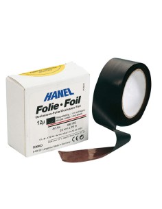 Lámina de Oclusión Hanel Plástico, Rojo Negro, 12 micras 22mm Rollo 25m Roeko