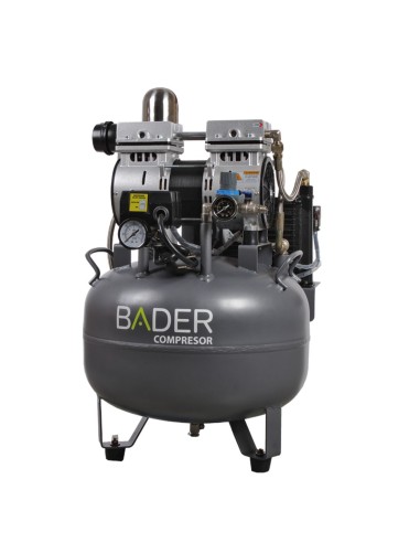 Compresor de Aire 30L 2 Cilindros para 1 Equipo Dental Bader