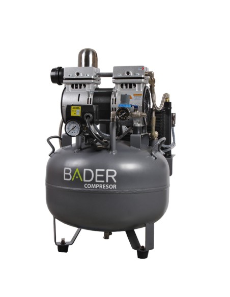 Compresor de Aire 30L 2 Cilindros para 1 Equipo Dental Bader