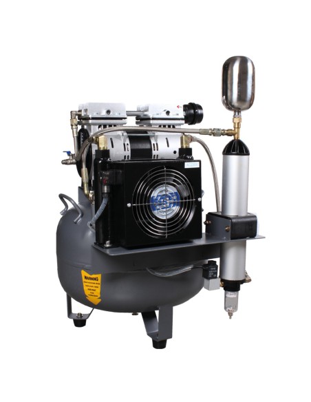 Compresor de Aire 30L 2 Cilindros para 1 Equipo Dental Bader