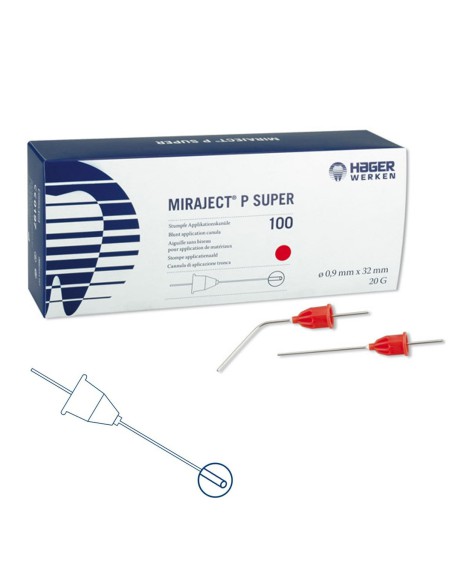 Agujas Miraject P Super 20G para Duraphat 0,9x32mm Caja 100uds Hager & Werken