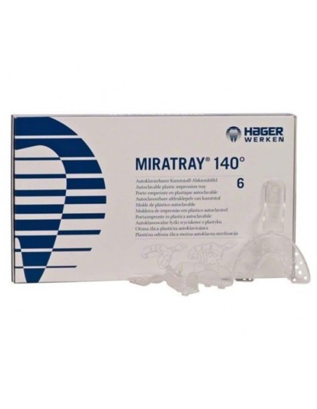 Cubetas Transparentes Inferior Miratray 140º Impresión Dental 6 uds Hager Werken