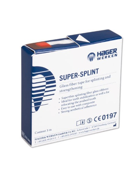 Super-Splint Banda de Fibra de Vidrio 4mm x 3 metros con Dispensador Hager Werken