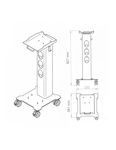 Carrito para Scaler de Ultrasonidos PT-A con Aeropulidor Woodpecker