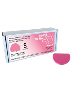 Arti-Pink Bite Cera de Mordida Extra Dura 3mm Ovalada Tamaño L 24 piezas Bausch 2