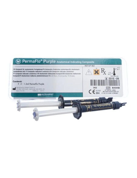 PermaFlo Purple Kit Composite Fluido, Flúor, 2 Jeringas 1,2 ml Ultradent