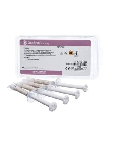 OraSeal Caulking Sellador Dique de Goma, Reposición 4 jeringas 1,2ml Ultradent