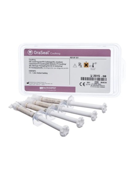 OraSeal Caulking Sellador Dique de Goma, Reposición 4 jeringas 1,2ml Ultradent