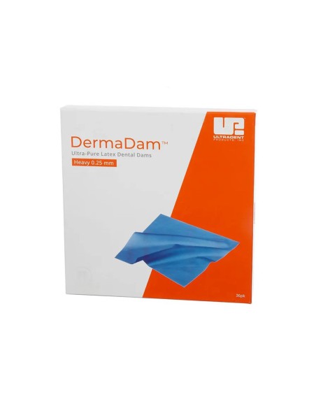 Dique de Goma DermaDam Heavy 0,25mm 15x15cm Caja 36 unidades Ultradent