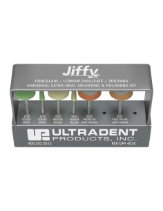 Kit Pulidores Diamante Jiffy Extraoral, Universal, Cerámica, 6u Fresero Aluminio Ultradent 2