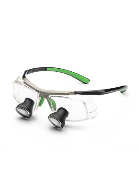 Lupa Binocular Galileana TTL Pro 2,5X 400 Techne RX Negro-Verde 54 - 22 Univet