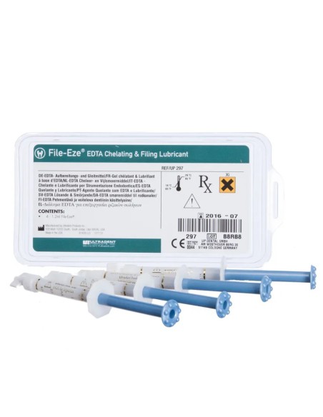 File-Eze Solución EDTA 19% Irrigante, Lubricante Limas, Reposición 4 Jeringas 1,2ml Ultradent