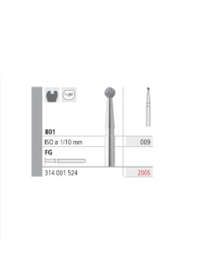 Fresas Diamante FG 200S Medio 801-009 Bola 6 uds Intensiv