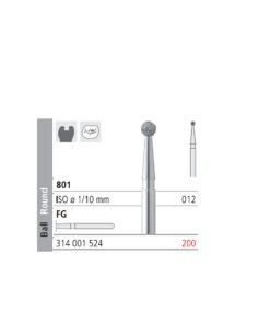 Fresas Diamante FG 200 Medio 801-012 Bola 6u. Intensiv
