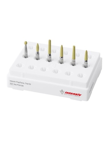 Fresas Diamante RA Prep Twins Preparación PT2415 Amarillo 15 µm 6 unidades Intensiv