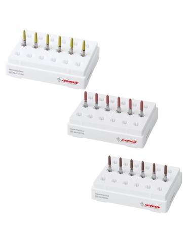 Fresas Diamante, Polímero Prep Twins RA Torpedo 020 L6 Acabado 6u Intensiv