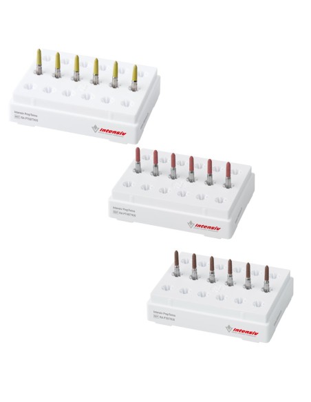 Fresas Diamante, Polímero Prep Twins RA Torpedo 020 L6 Acabado 6u Intensiv