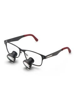 Lupa Binocular Ash Galileanas PRO HD 55-17/53-17 Dark Carbon Red Univet