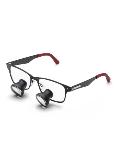 Lupa Binocular Ash Galileanas PRO HD 55-17/53-17 Dark Carbon Red Univet