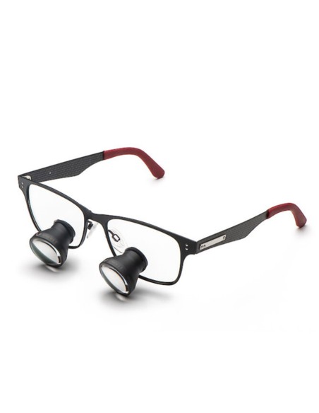 Lupa Binocular Ash Galileanas PRO HD 55-17/53-17 Dark Carbon Red Univet