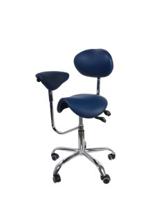 Taburete Clínica Dental Cupra con Base y Respaldo Bader