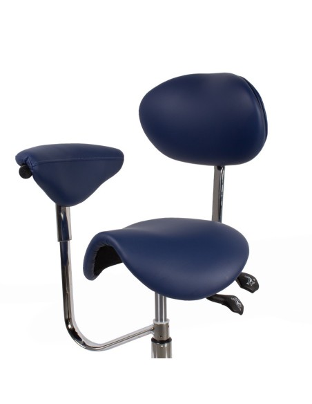 Taburete Clínica Dental Cupra con Base y Respaldo Bader