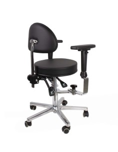 Taburete Clínica Dental Endo Micro Stool con Respado y Reposabrazos Bader 2