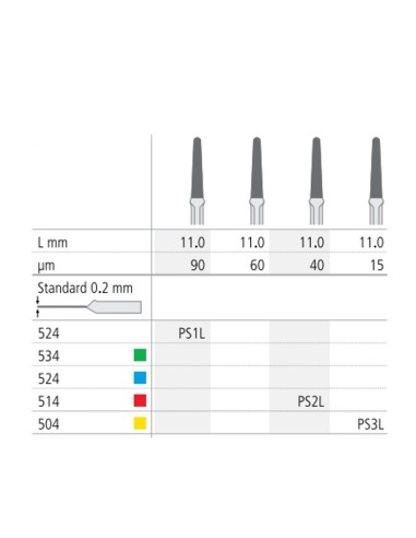 Lima Oscilante Proxoshape Diamantada CA PSL Ampliada L11 mm Intensiv 1 unidad