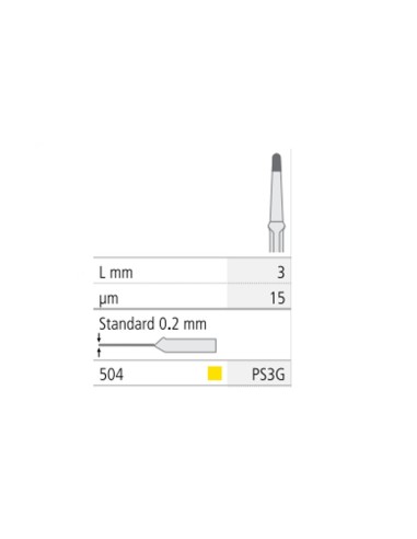 Lima Oscilante Proxoshape Diamantada Distal 15µm PS3G L3 mm Intensiv 1 unidad