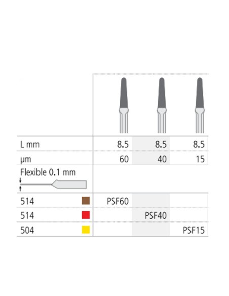 Lima Oscilante Proxoshape Flexible Diamantada CA PSF L8,5 mm Intensiv 6 unidades