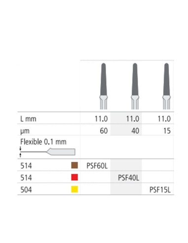 Lima Oscilante Proxoshape Flexible Diamantada CA PSFL Ampliada L 11mm Intensiv Caja 6 uds