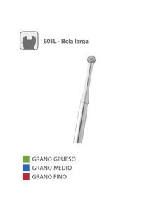 Fresa Diamante Bola FG 801L Cuello Largo 016 5 uds. Medicaline by Intensiv 2