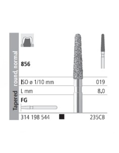 Fresas Diamante FG 235CB Cónico, Redondo, Normal 856-019 Super Grueso L8 Caja 6u Intensiv
