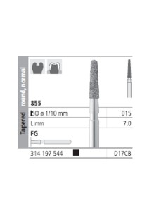 Fresas Diamante FG D17CB Cónico Redondo Normal 855-015 S. Grueso L7 Caja 6u Intensiv