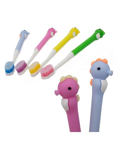 Cepillo Dental Infantil Caballito de Mar, Surtido Colores, 12 unidades Bader