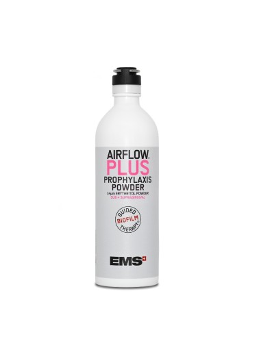 Air Flow PLUS Polvo de Profilaxis, Eritritol + CPC, Botella de Aluminio 400g EMS