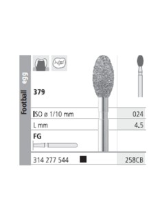 Fresas Diamante FG 258CB Balón de Rugby 379-024 Medio L4,5 Caja 6u Intensiv