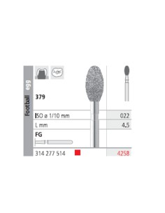 Fresas Diamante FG 4258 Balón de Rugby 379-022 Fino L4,5 Caja 6u Intensiv