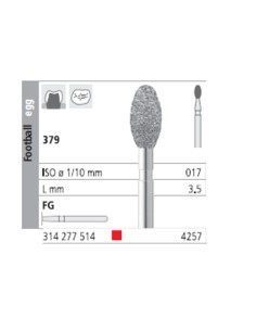 Fresas Diamante FG 4257 Balón de Rugby 379-010 Fino L3,5 Promo Pack 18u Intensiv